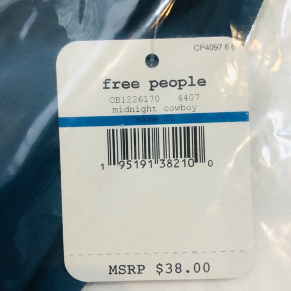 Free People Midnight Cowboy Dark Teal Oh Scuba Bra - Picture 7 of 15